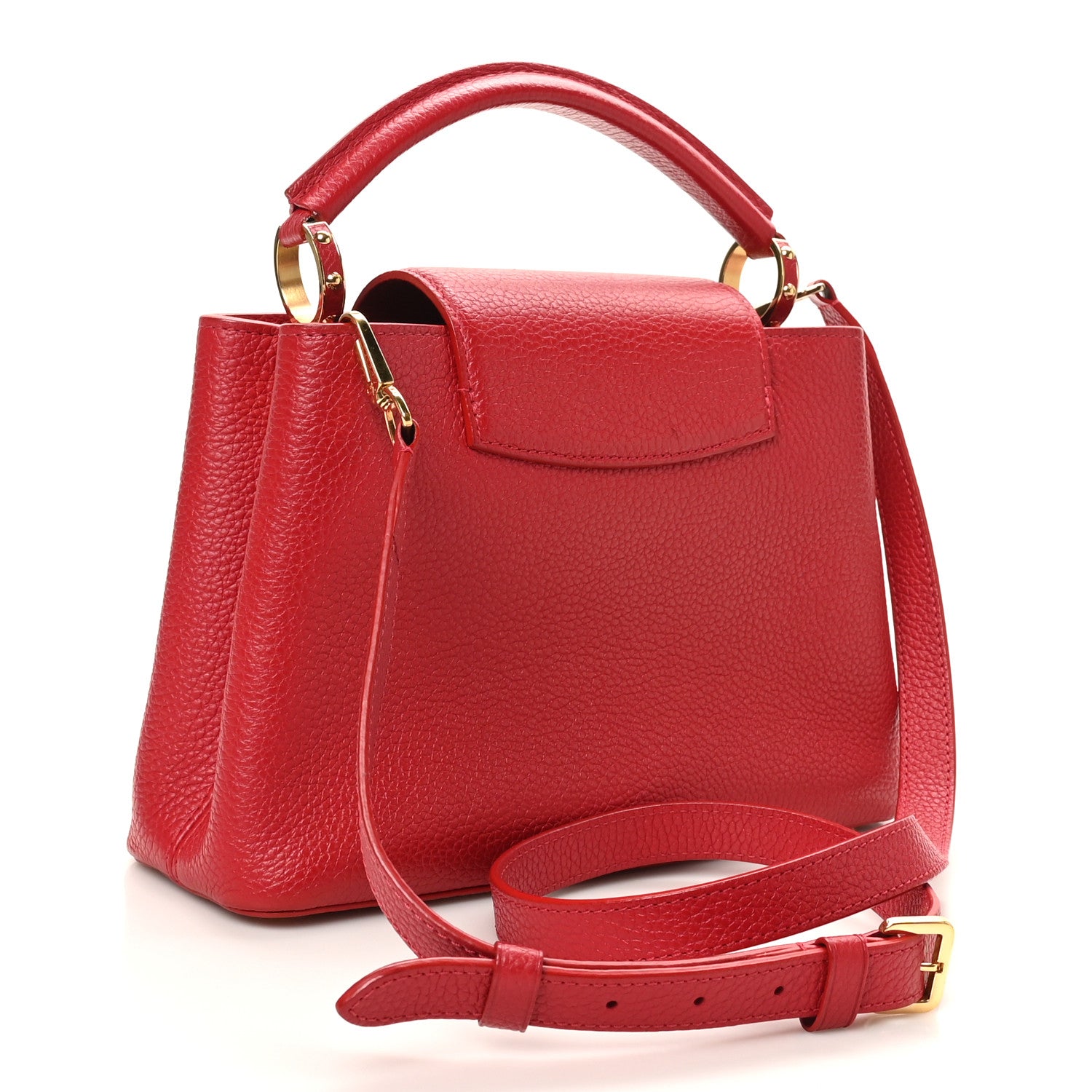 Louis Vuitton Taurillon Capucines BB Scarlet Red 3 of 9