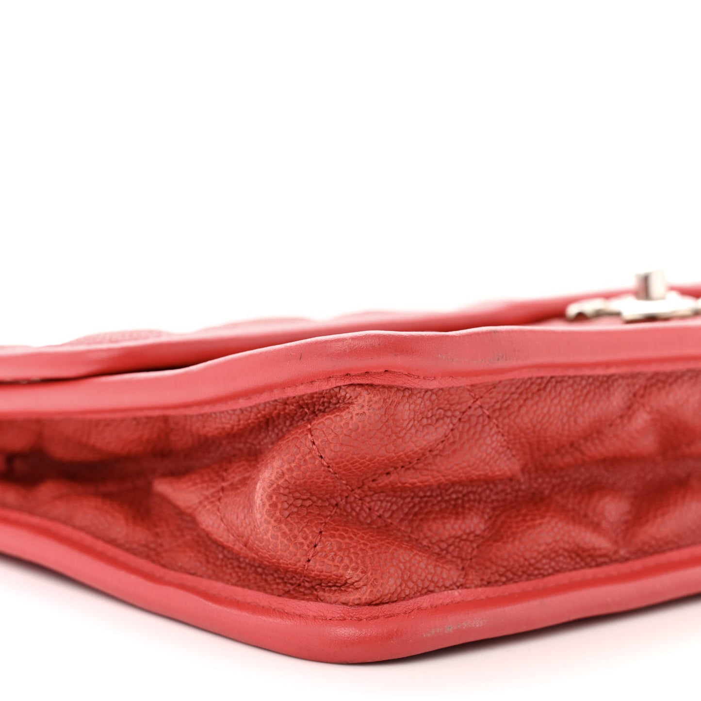 Caviar Quilted Medium French Riviera Flap Red