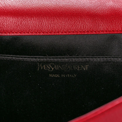 Saint Laurent Calfskin Monogram Large Belle De Jour Clutch Red 6 of 9