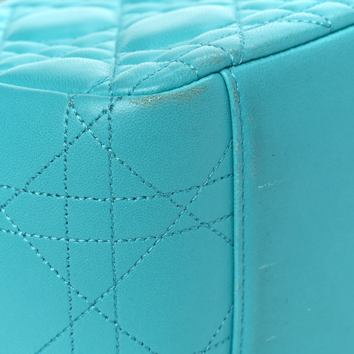 Christian Dior Lambskin Cannage Large Miss Dior Flap Turquoise 7 of 9
