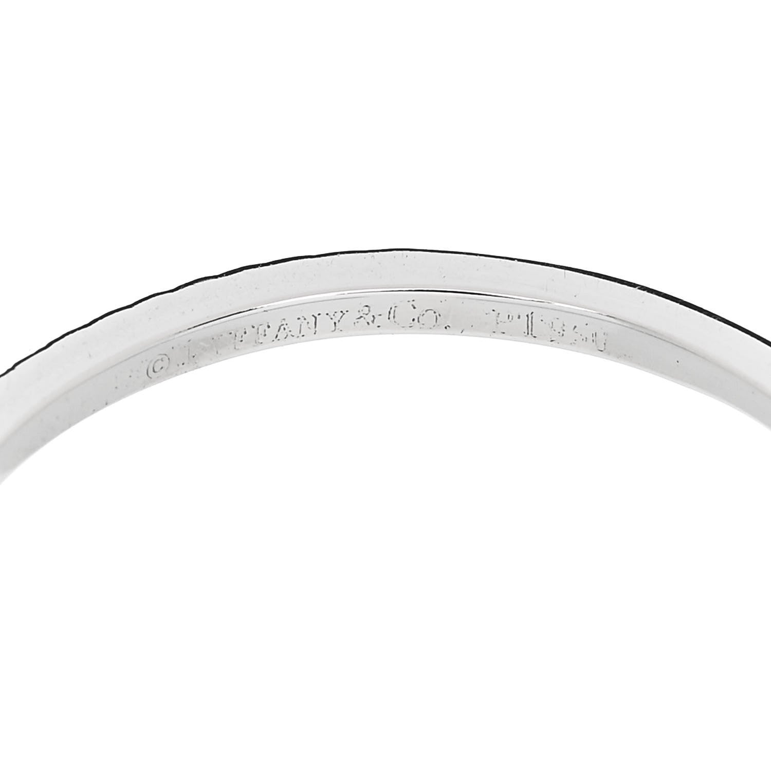 Tiffany Platinum Diamond Lucida Half Circle Ring 57 8 4 of 4