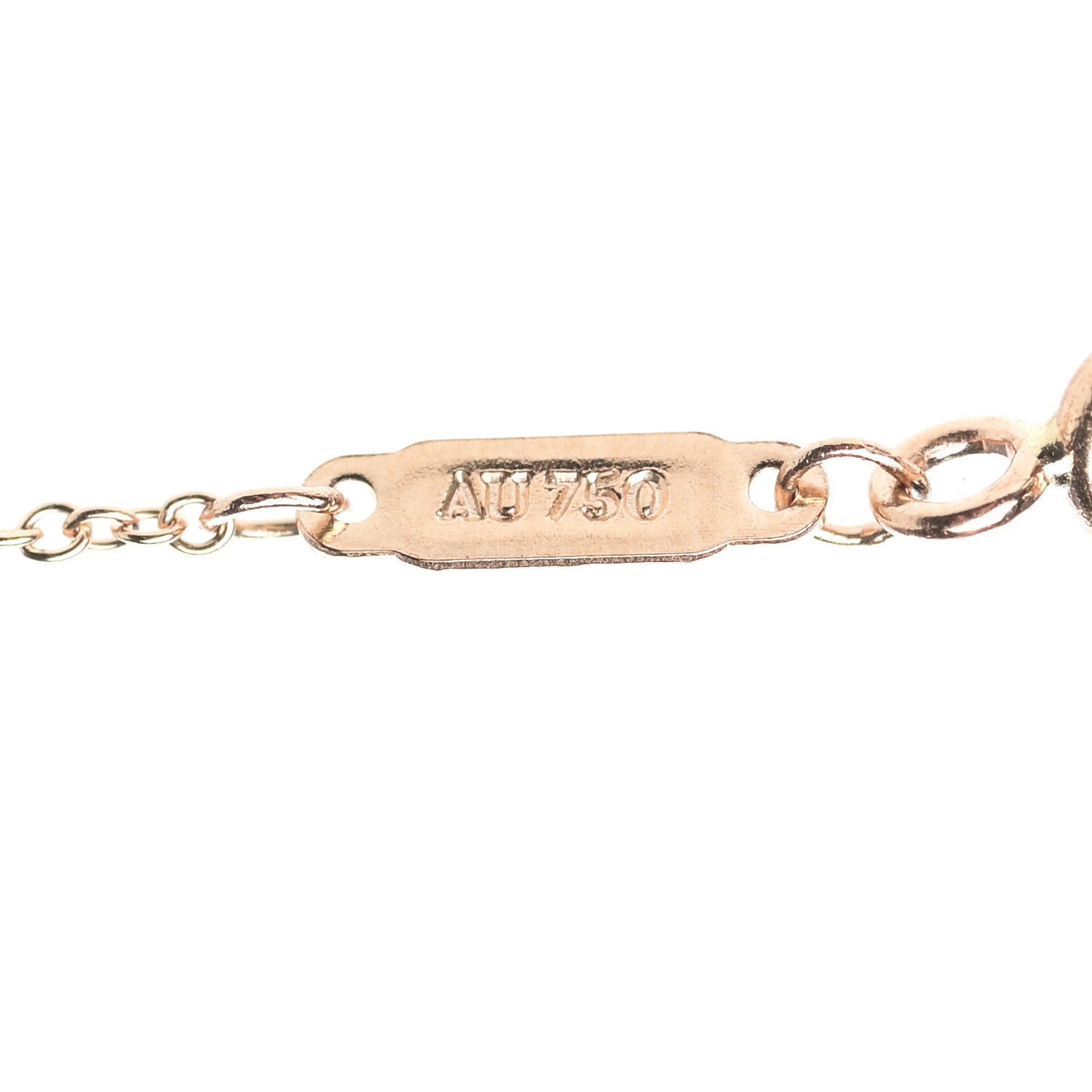 Tiffany 18K Rose Gold Large T Smile Pendant Necklace 5 of 6