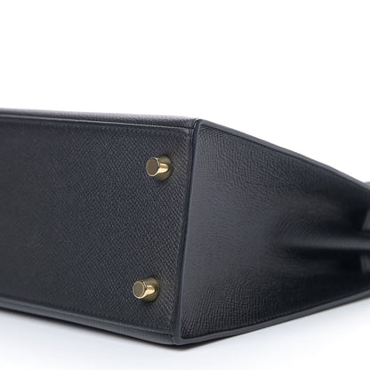 Hermes Epsom Kelly Sellier 25 Black 6 of 8