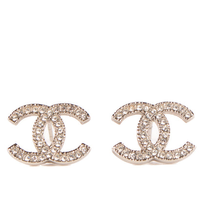Chanel Crystal CC Earrings Silver 1 of 5