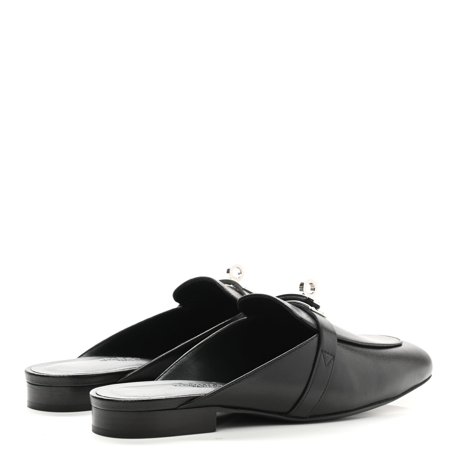 Hermes Goatskin Oz Mules 35 Black 4 of 9
