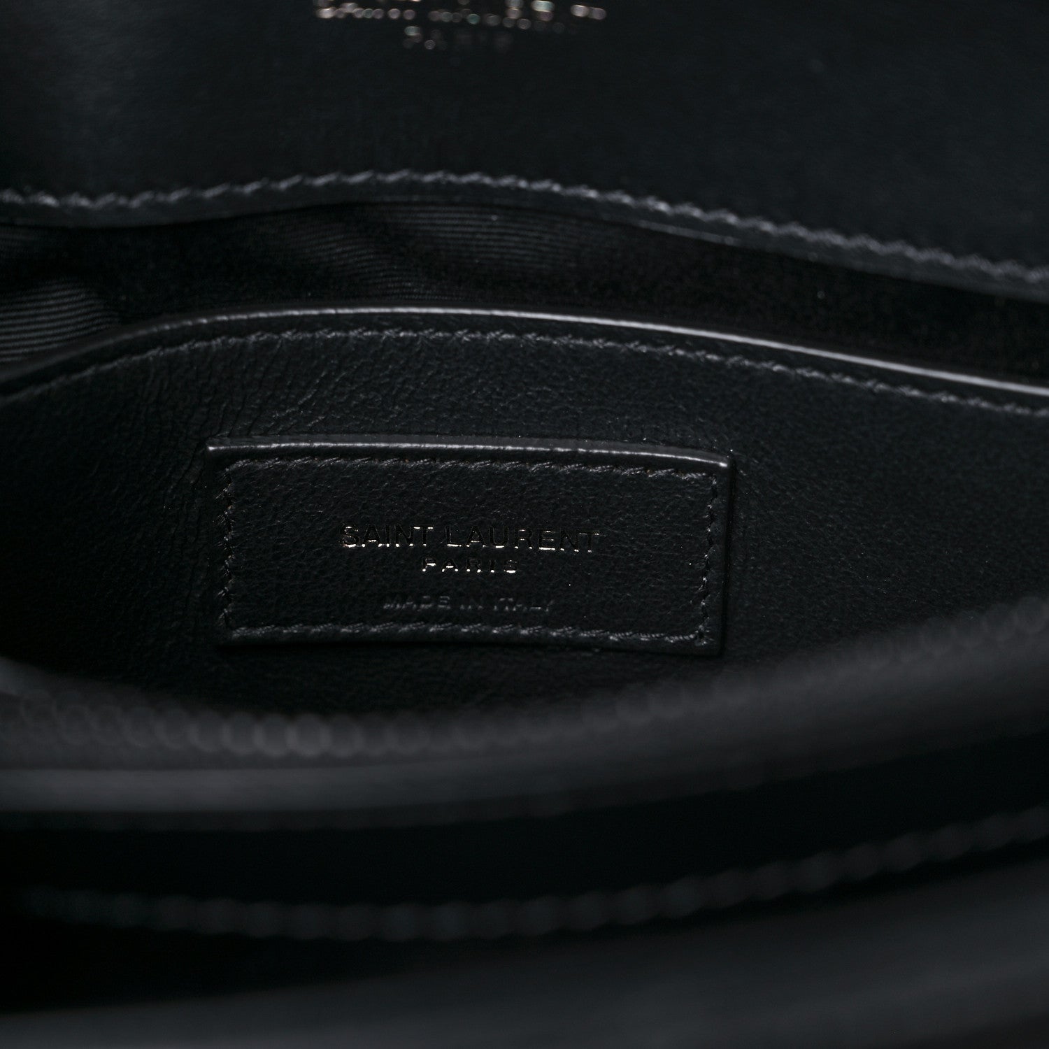 Saint Laurent Calfskin Y Quilted Monogram Monochrome Small Loulou Chain Satchel Black 7 of 9