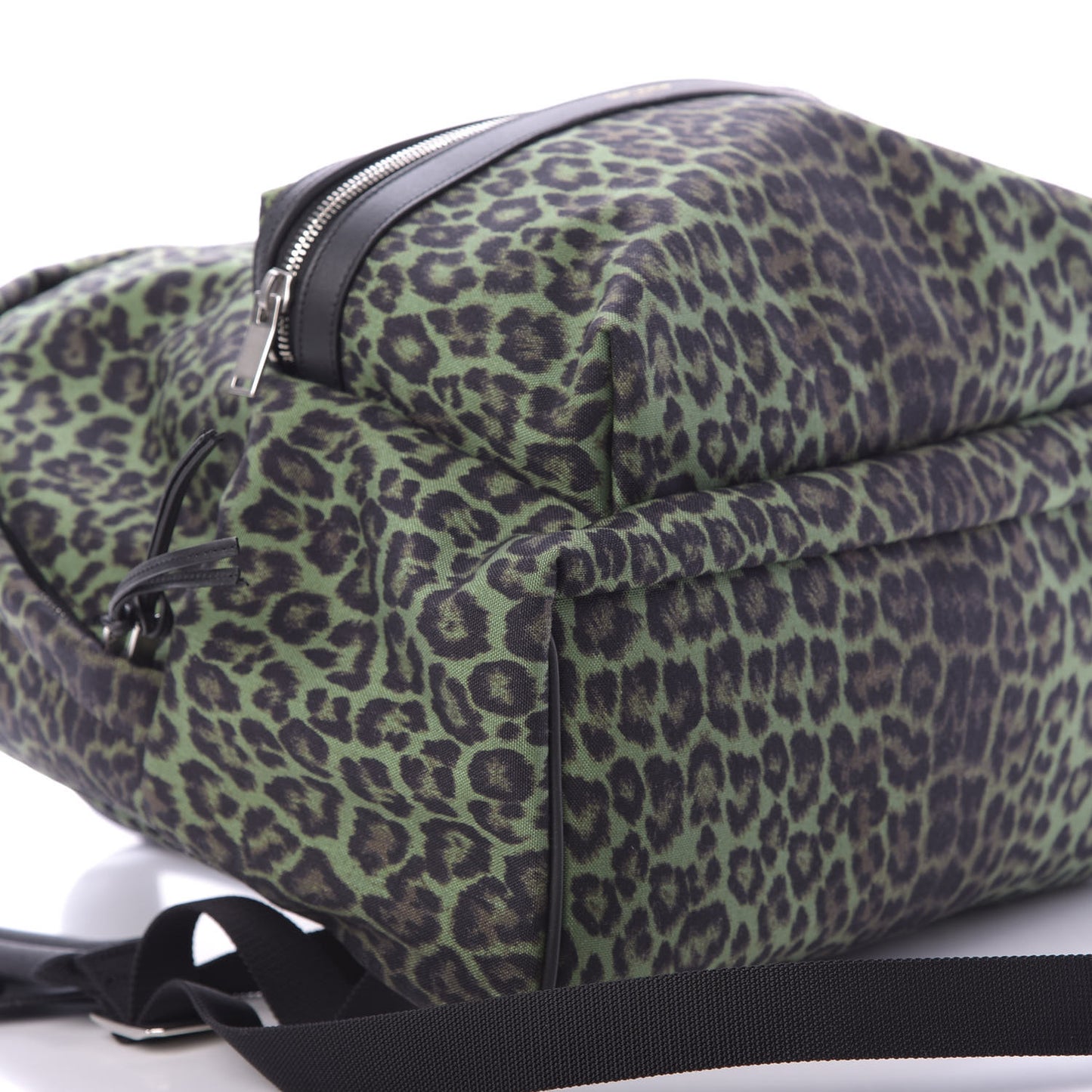 Printed Canvas Leopard Classic Hunting Backpack Green