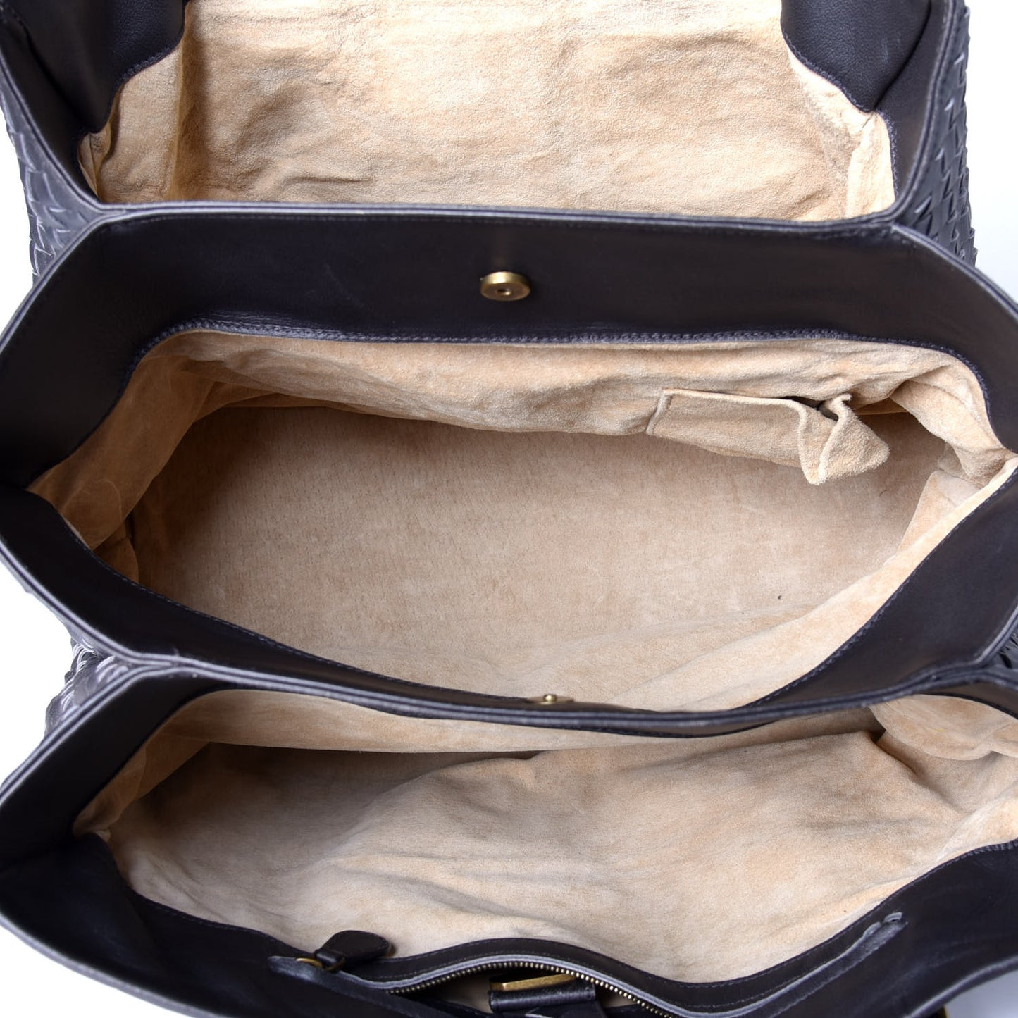 Nappa Intrecciato Medium Roma Tote Ferro Gray