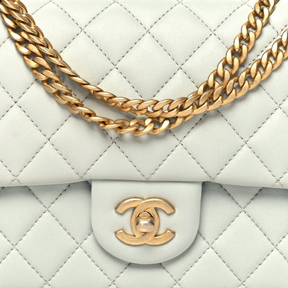 Chanel Lambskin Quilted Small Sweet Camellia Flap Light Blue 8 of 10