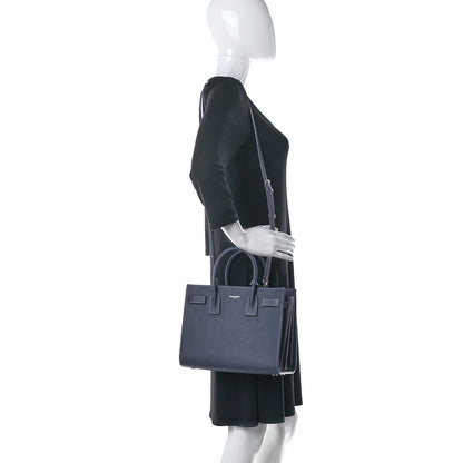 Saint Laurent Grained Calfskin Baby Sac De Jour Cobalt Blue 2 of 11