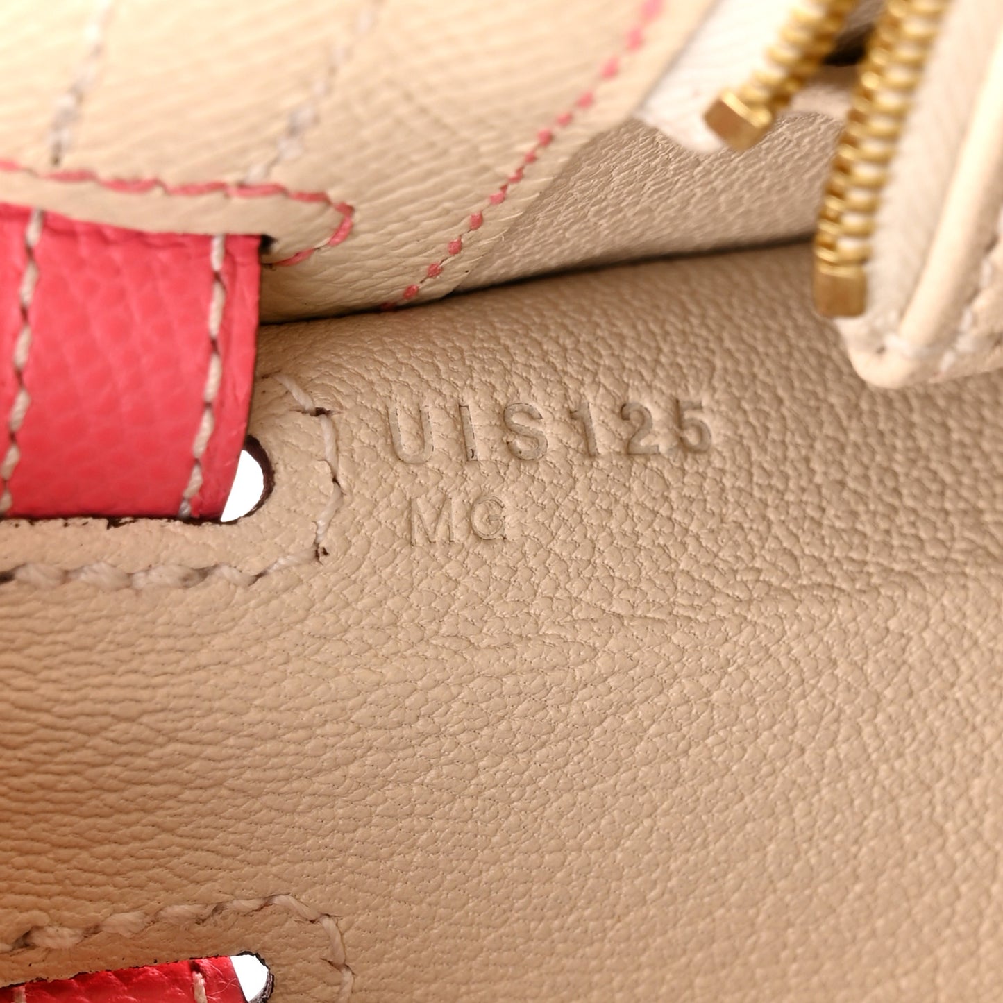 Epsom Bi-Color Horseshoe Kelly Sellier 25 Craie Rose Azalee