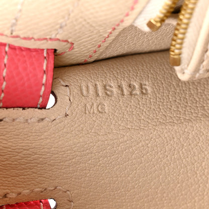 Hermes Epsom Bi-Color Horseshoe Kelly Sellier 25 Craie Rose Azalee 6 of 10