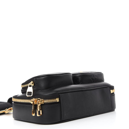 Louis Vuitton Calfskin Monogram Embossed Utility Crossbody Black 4 of 9
