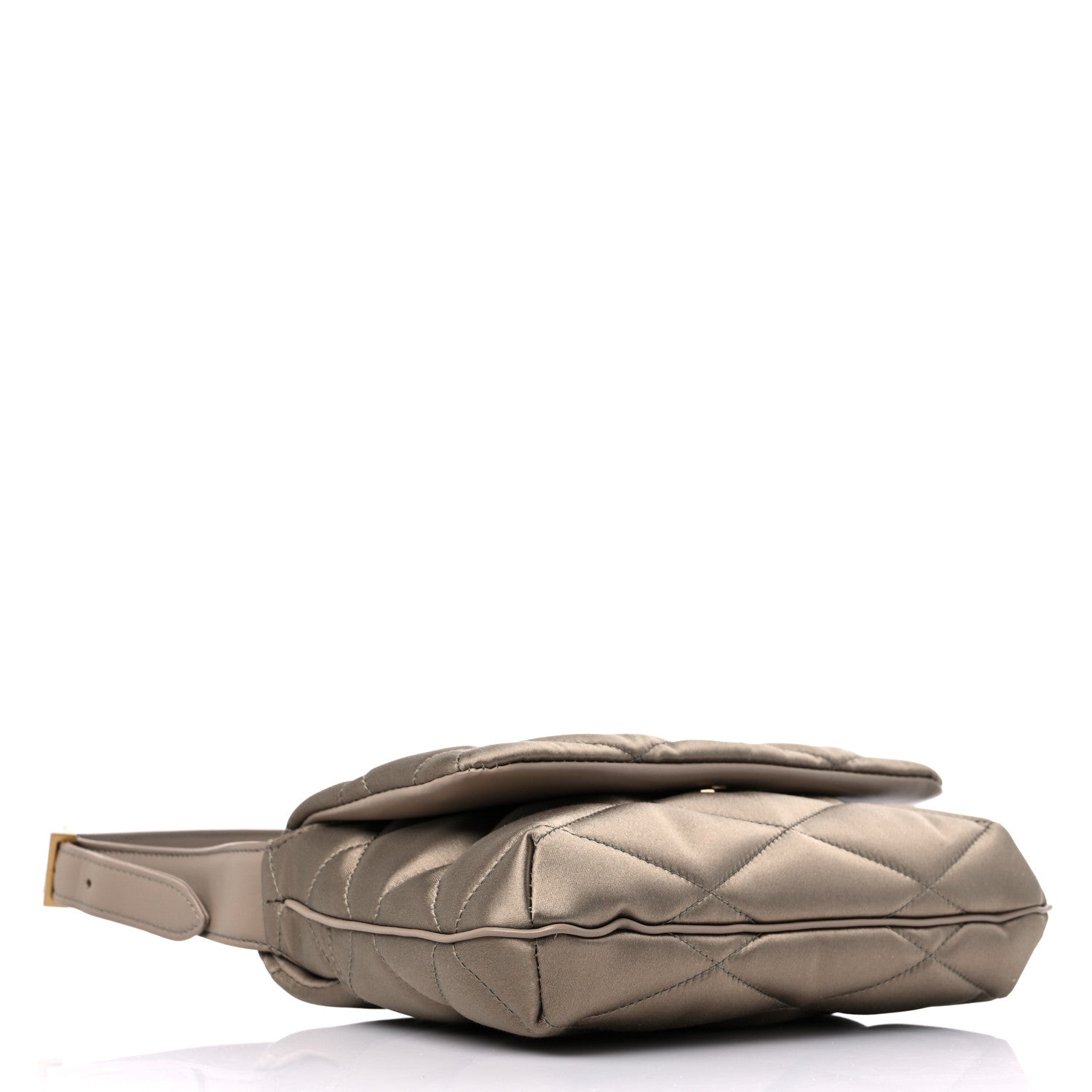 Saint Laurent Satin Quilted Le 57 Diamond Shoulder Bag Mouse 4 of 9