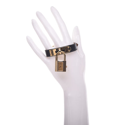 Hermes Stainless Steel Barenia 20mm Kelly Cadena Double Tour Quartz Watch Noir 2 of 7