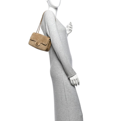 Chanel Suede Calfskin Mini Quilted Souplissimo Flap Dark Beige 2 of 11