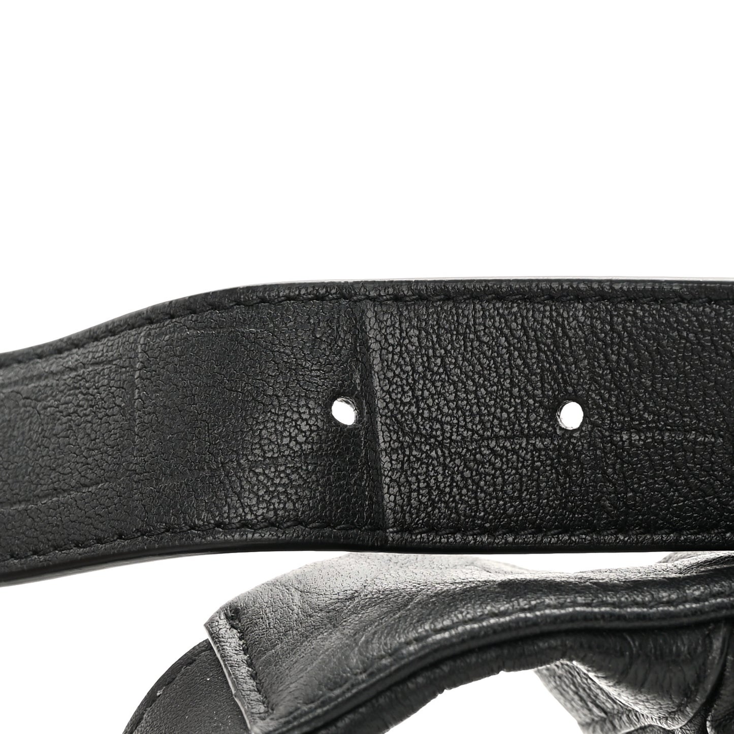 Calfskin Crocodile Embossed Monogram Belt Bag Black