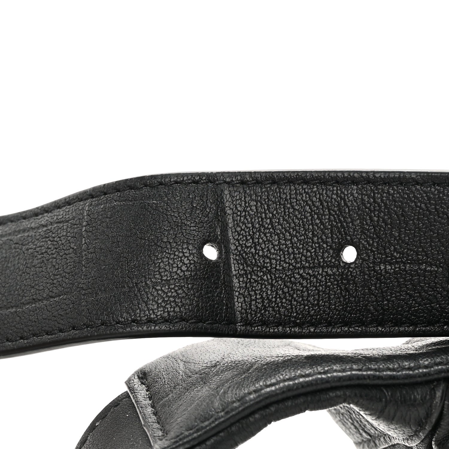 Saint Laurent Calfskin Crocodile Embossed Monogram Belt Bag Black 11 of 13