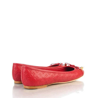 Louis Vuitton Calfskin Embossed Monogram Debbie Ballerina Flats 38 4 of 10