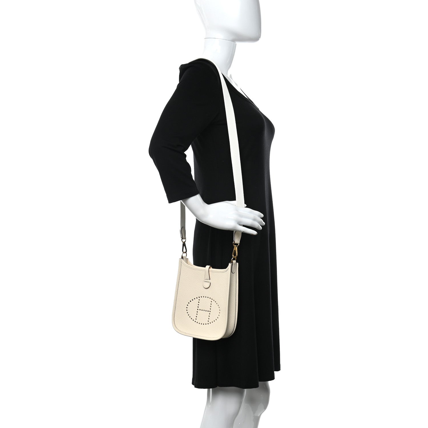 Hermes Taurillon Clemence Amazone Evelyne TPM Nata Craie 2 of 11
