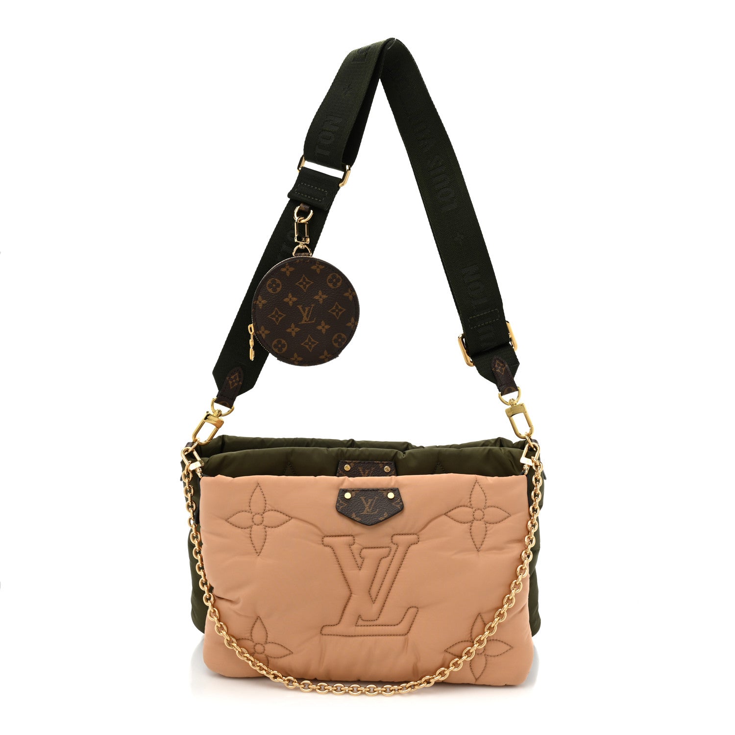 Louis Vuitton Econyl Monogram Pillow Maxi Multi Pochette Accessories Kaki Beige 1 of 11