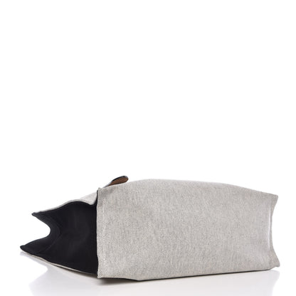 Hermes Canvas Calfskin Etriviere Shopping Tote Encre 4 of 11