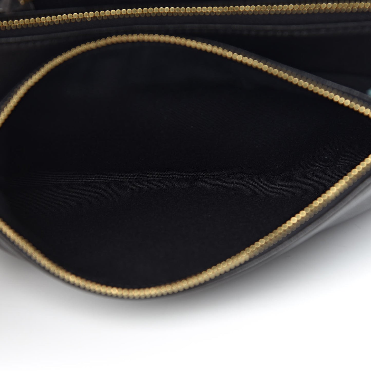 Lambskin Diamond Quilted Monogram Angie Chain Bag Black