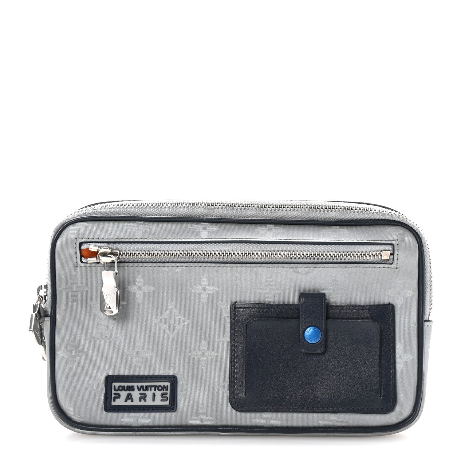 Louis Vuitton Monogram Satellite Alpha Clutch Silver 1 of 6