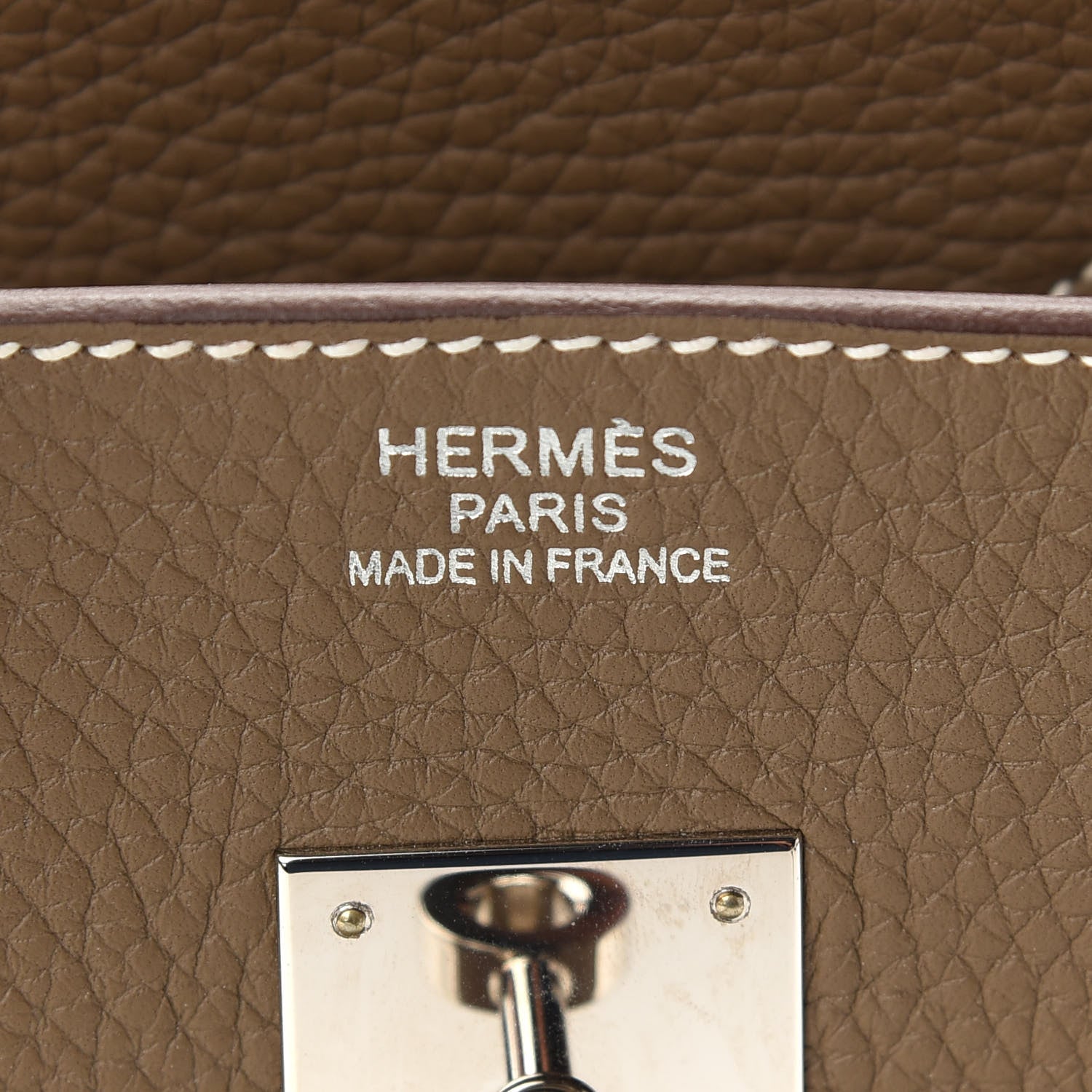 Hermes Taurillon Clemence Birkin 35 Etoupe 6 of 11