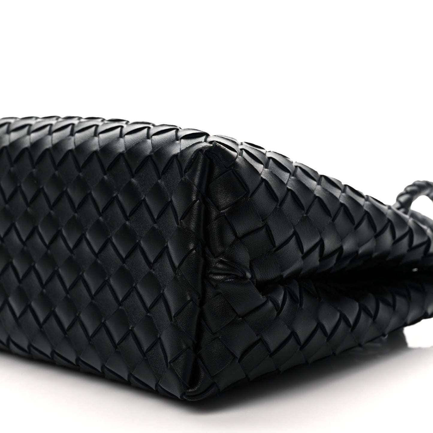 Nappa Intrecciato Medium Andiamo Shoulder Bag Black