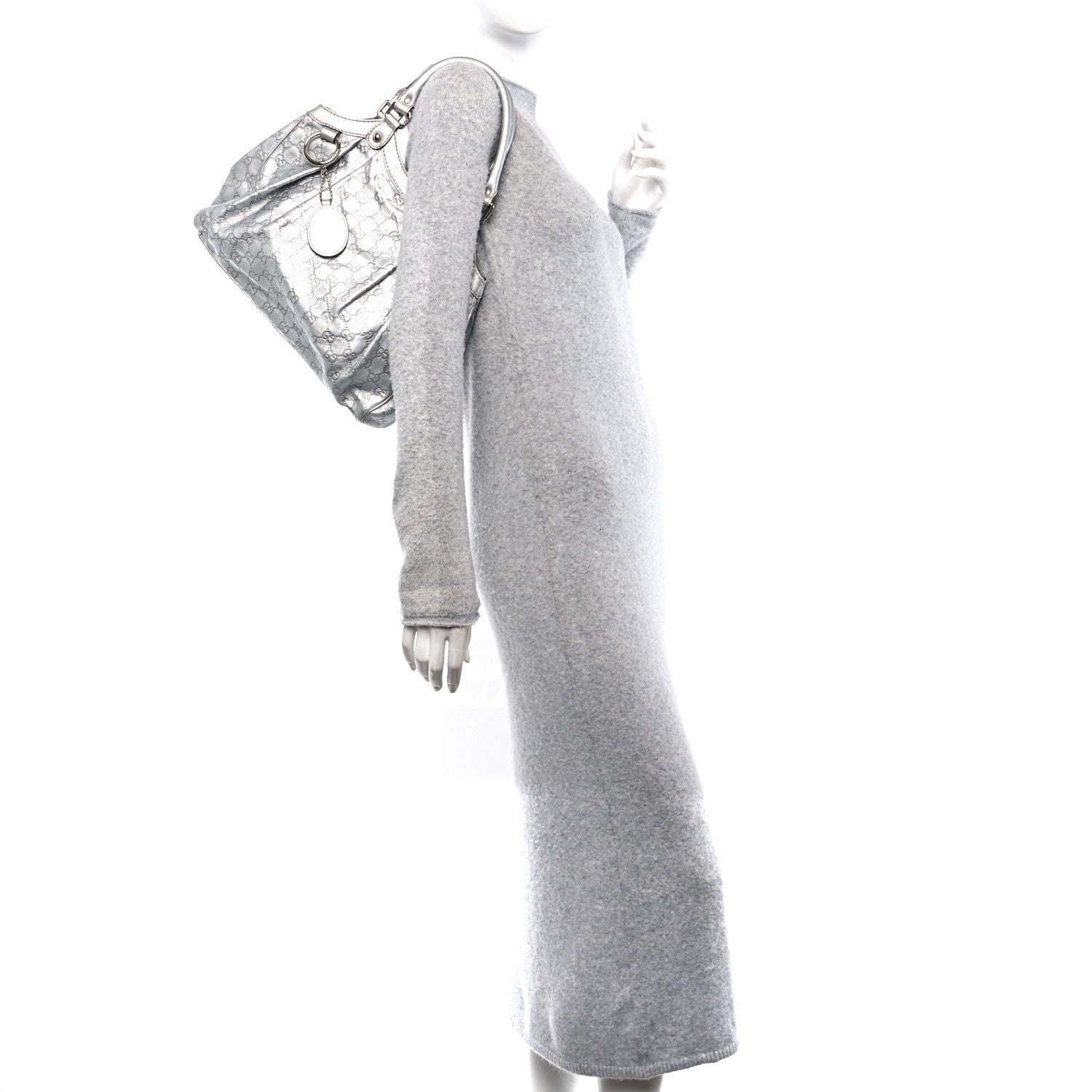 Gucci Guccissima Medium Sukey Tote Silver 3 of 10