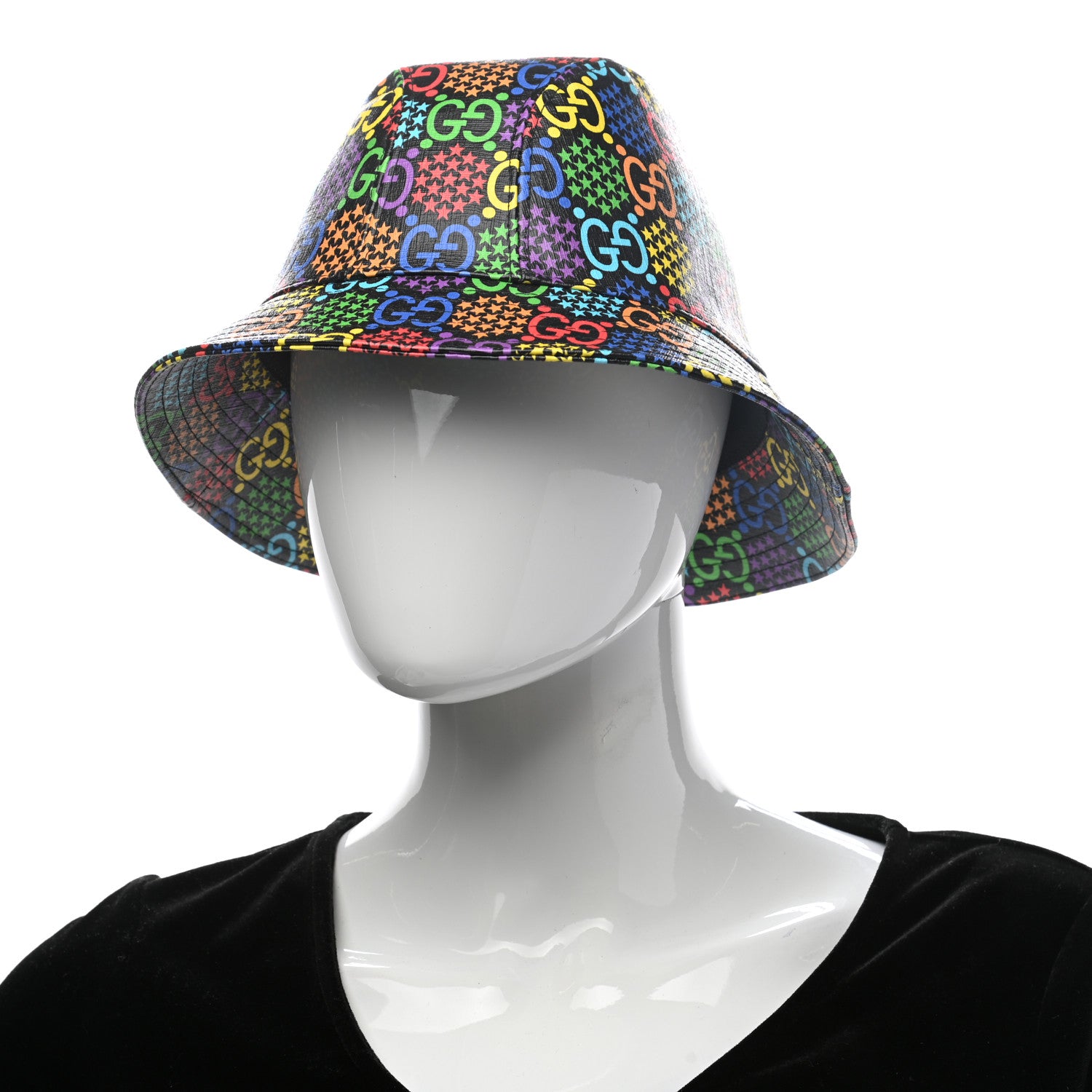 Gucci GG Supreme Monogram Psychedelic Fedora Hat S Multicolor 2 of 9