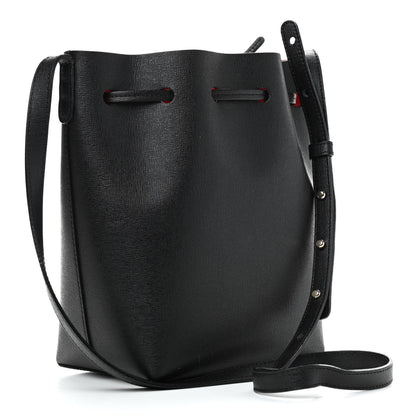 Mansur Gavriel Saffiano Mini Bucket Bag Black Flamma 2 of 9