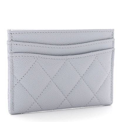 Chanel Caviar Quilted Card Holder Light Grey 3 of 8