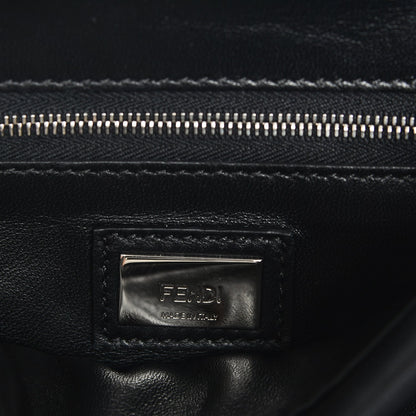 Fendi Nappa Waves Bi-Color Mini Peekaboo Iconic Satchel Black Turchese 6 of 6