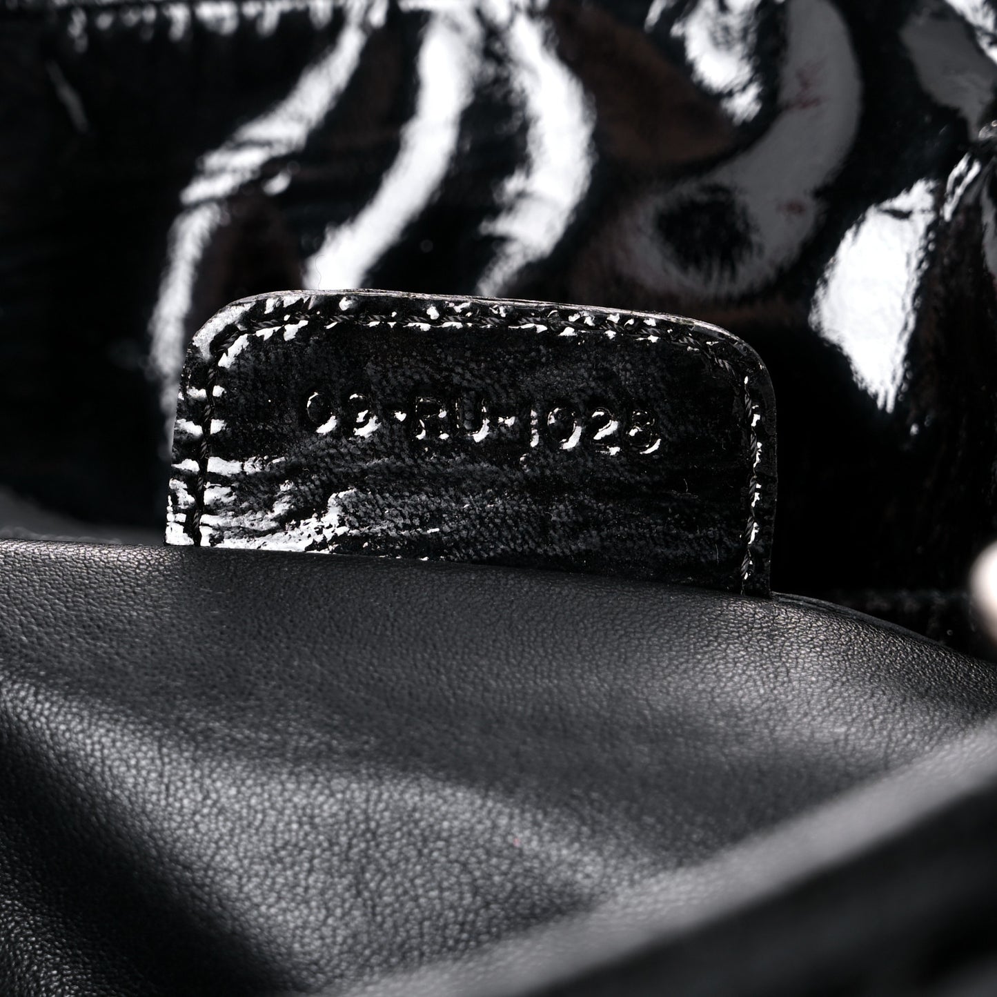 Patent Cannage Small Dior Soft Shopping Tote Black