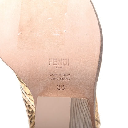 Fendi Metallic Calfskin Crocodile Embossed Cutwalk Ankle Boots 36 Gold 10 of 10
