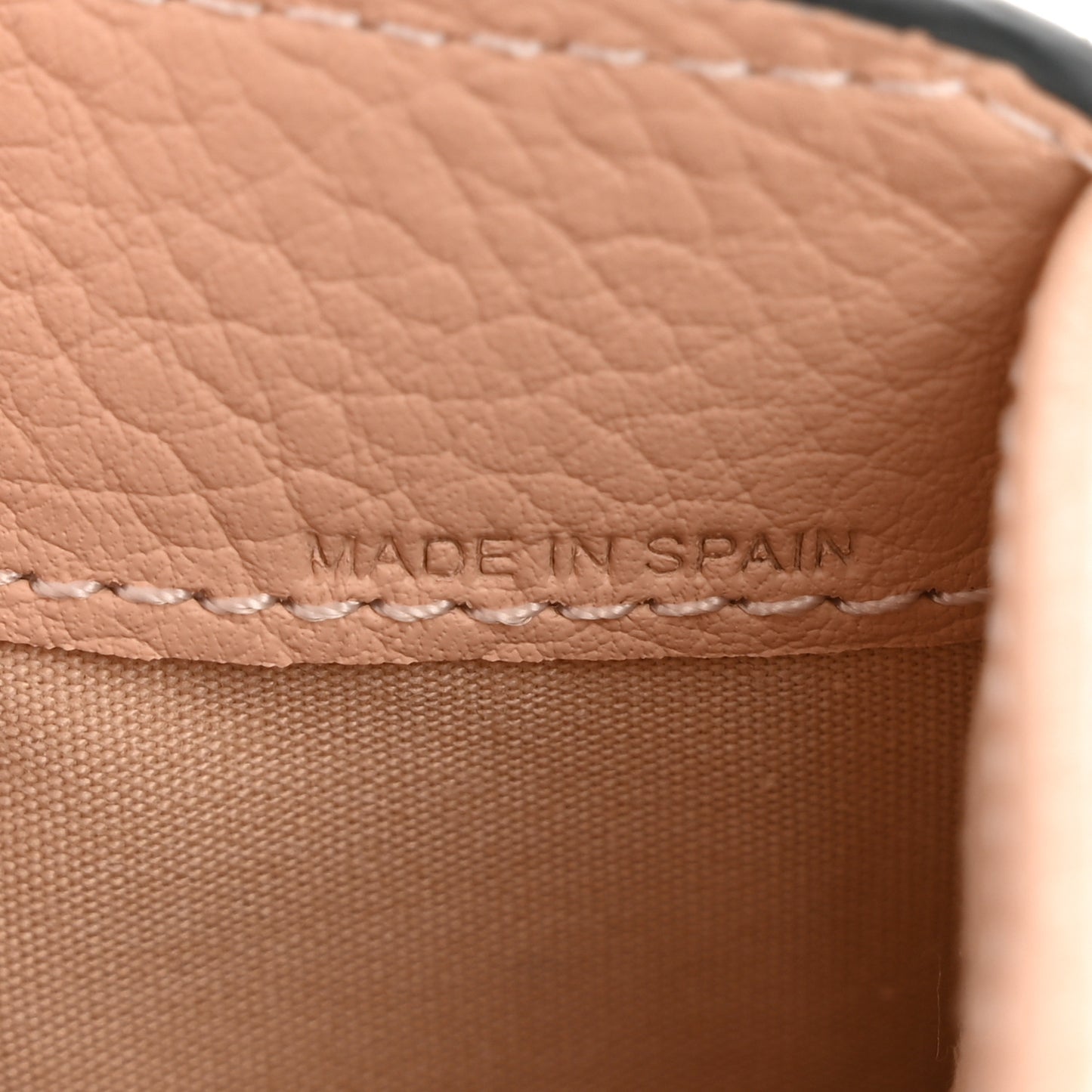 Grained Calfskin Alphabet Mini Trifold Wallet Cement Pink