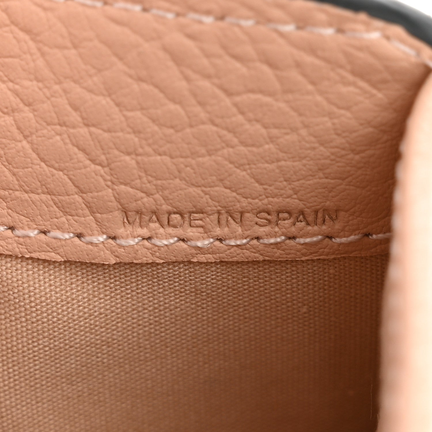 Chloe Grained Calfskin Alphabet Mini Trifold Wallet Cement Pink 7 of 8