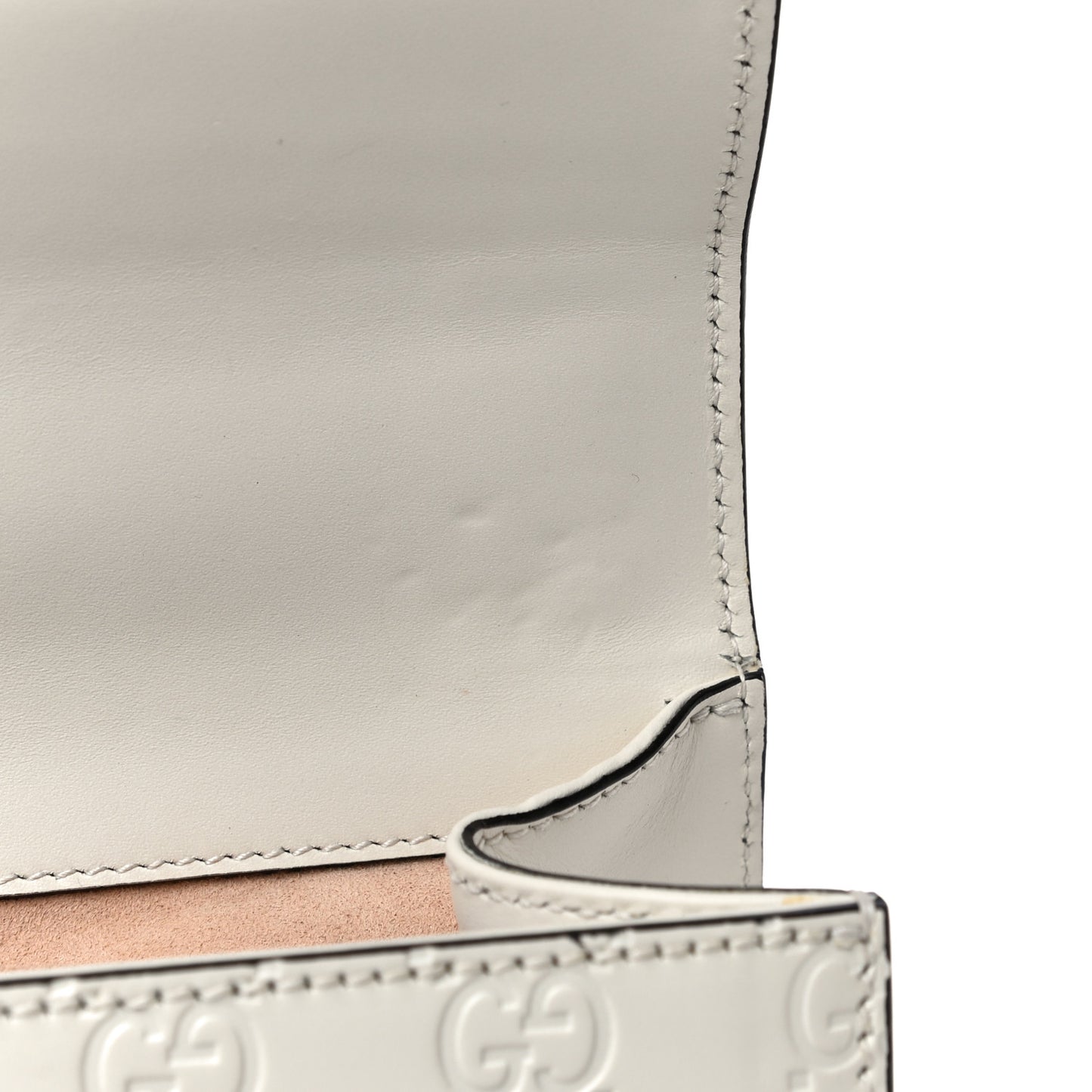 Guccissima Small Padlock Shoulder Bag White
