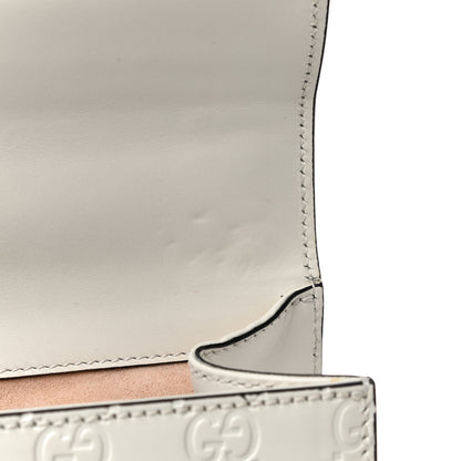 Gucci Guccissima Small Padlock Shoulder Bag White 12 of 13