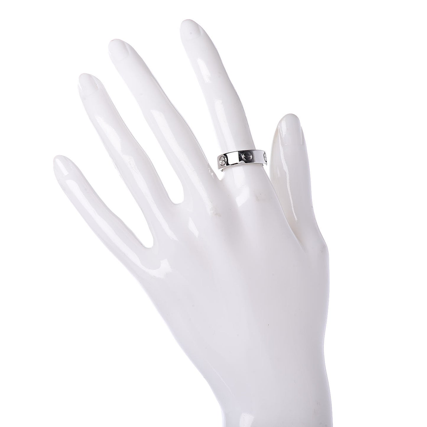 18K White Gold 5.5mm LOVE Ring 54 6.75