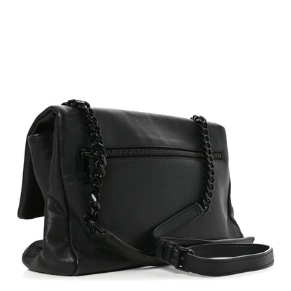 Saint Laurent Grain De Poudre Medium West Hollywood Monogram Fold-Over Black 3 of 10
