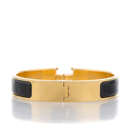 Hermes Enamel Narrow Clic Clac H Bracelet PM Black 3 of 4