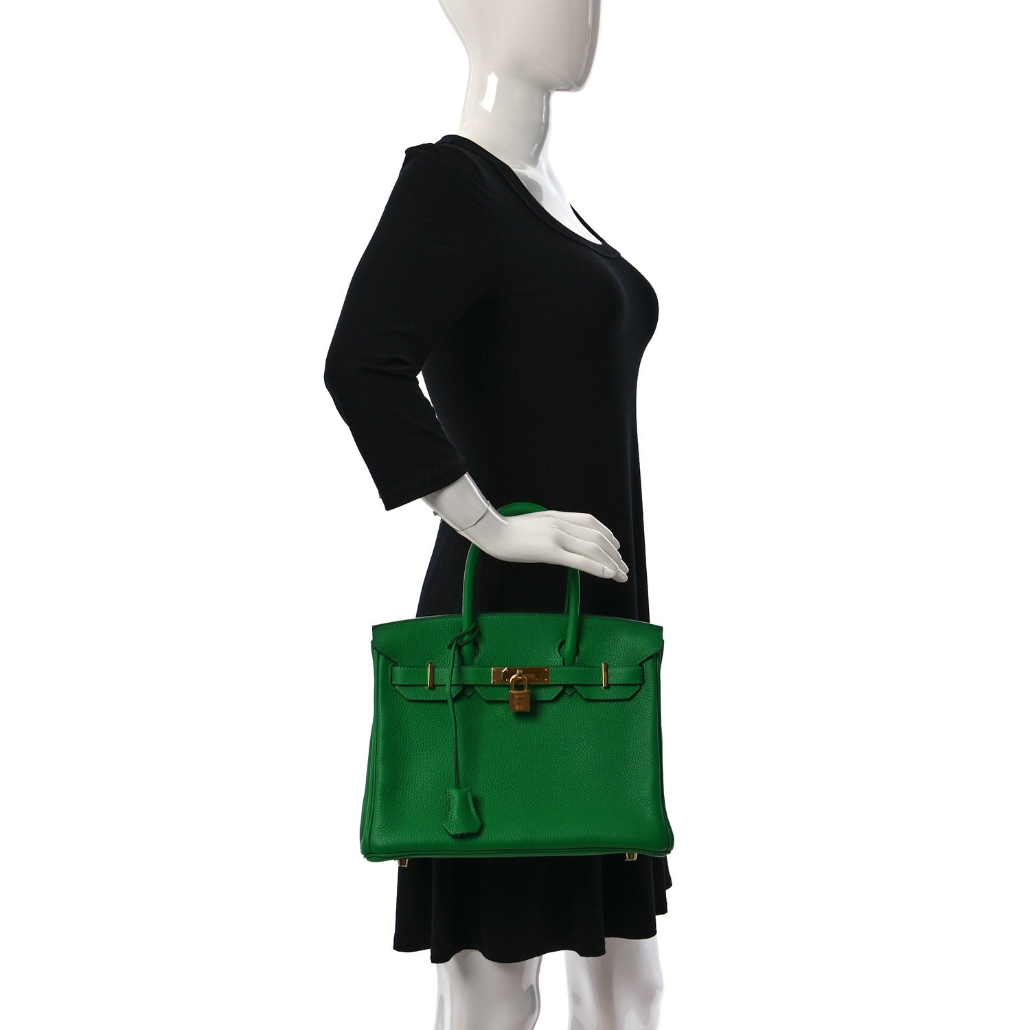 Hermes Taurillon Clemence Birkin 30 Bamboo 2 of 13