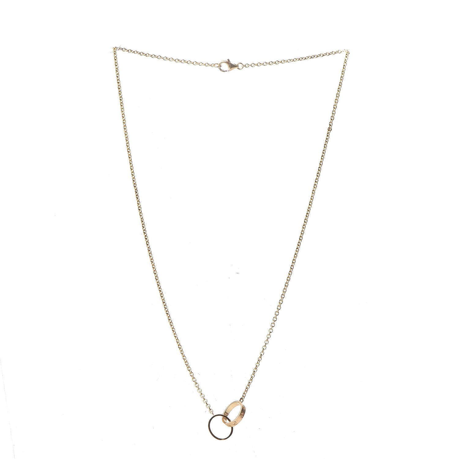 Cartier 18K Yellow Gold Interlocking LOVE Necklace 4 of 10