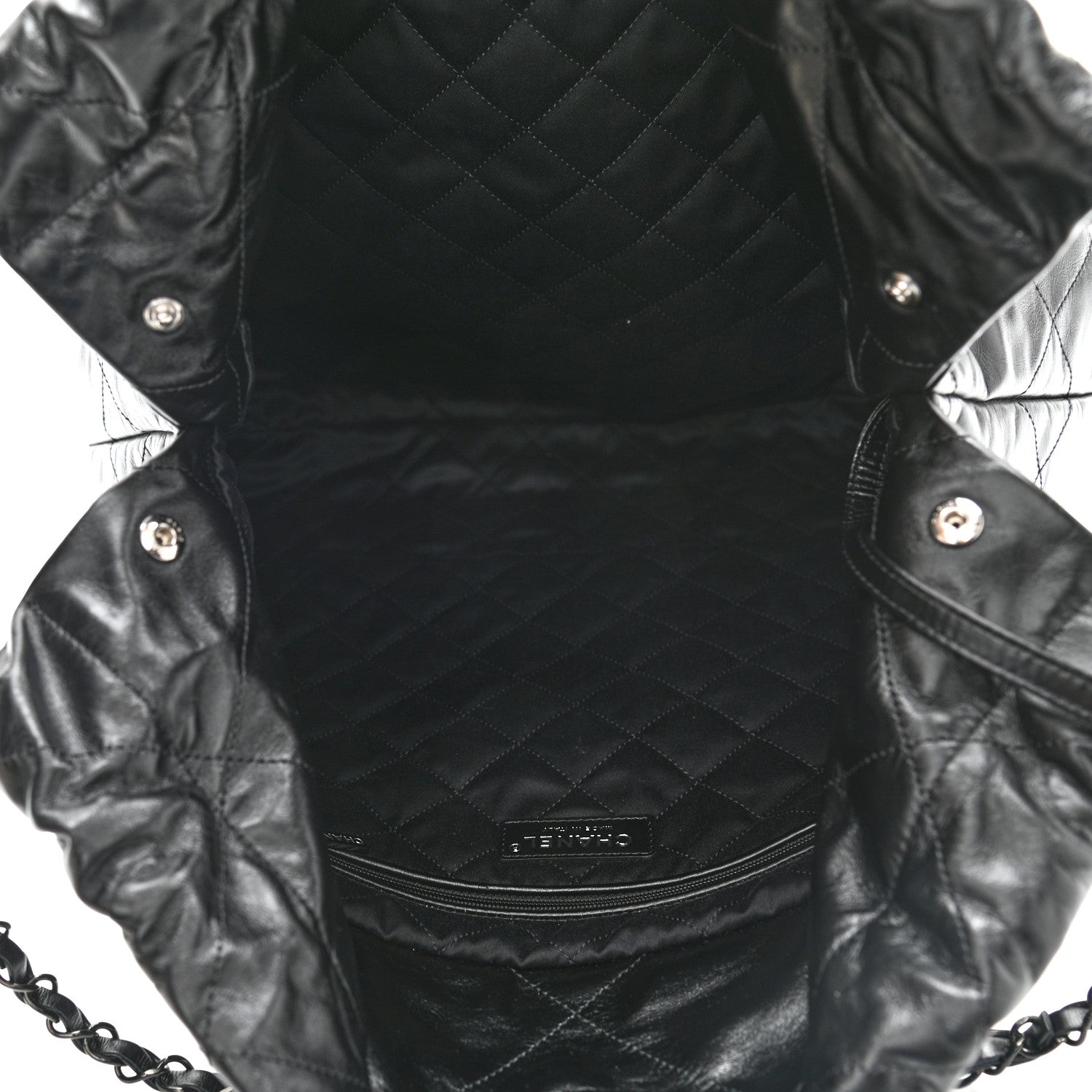 Chanel Shiny Calfskin Quilted Large Chanel 22 So Black 5 of 11