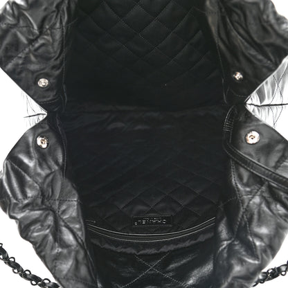 Chanel Shiny Calfskin Quilted Large Chanel 22 So Black 5 of 11