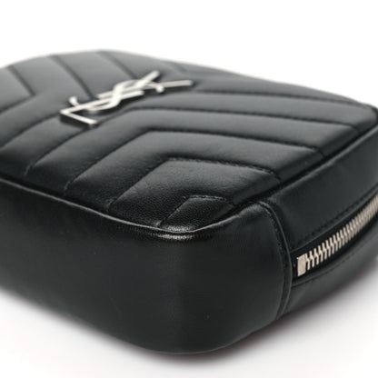 Saint Laurent Lambskin Y Quilted Monogram Loulou Cosmetic Case Black 10 of 11