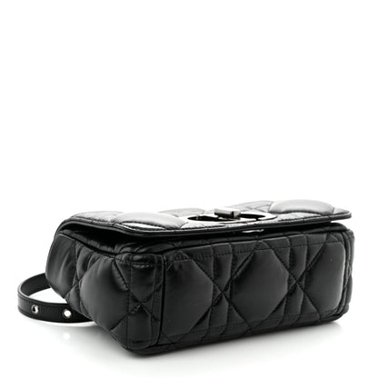 Christian Dior Calfskin Macrocannage Small Caro Bag Black 4 of 10